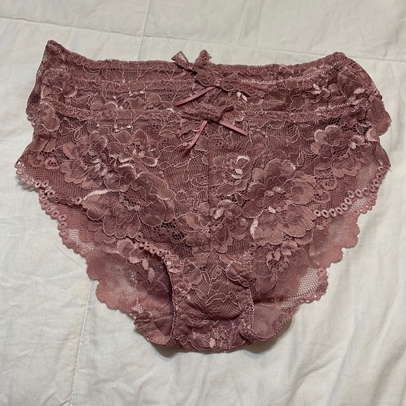 Three Pair Mauve Lace Panties, XS - Picture 1 of 3